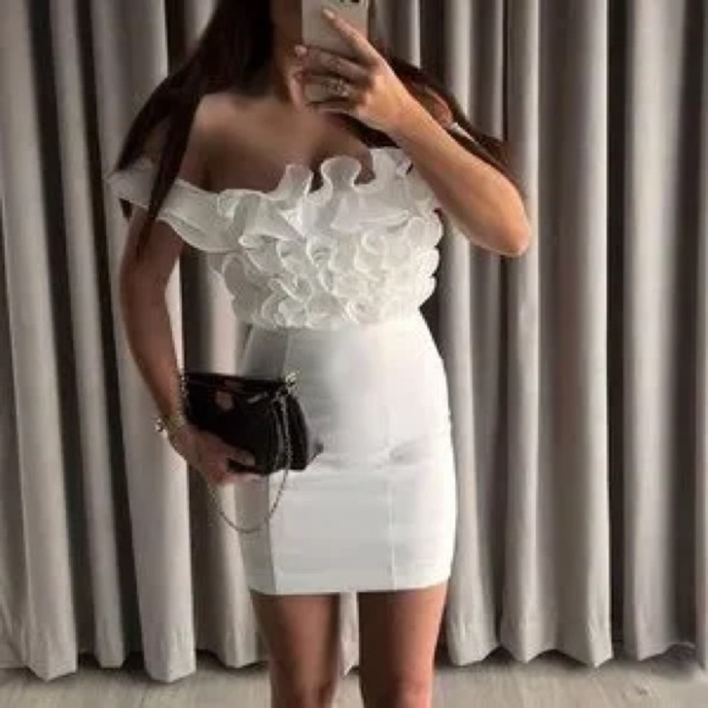 Zara Ruffled Mini Dress